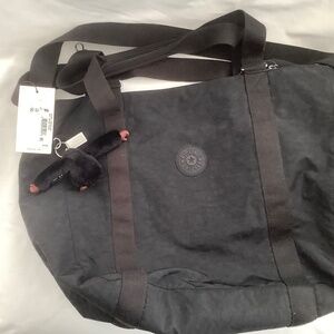 Kipling Adara Medium Tote Bag Travel Crossbody, Black, NEW,